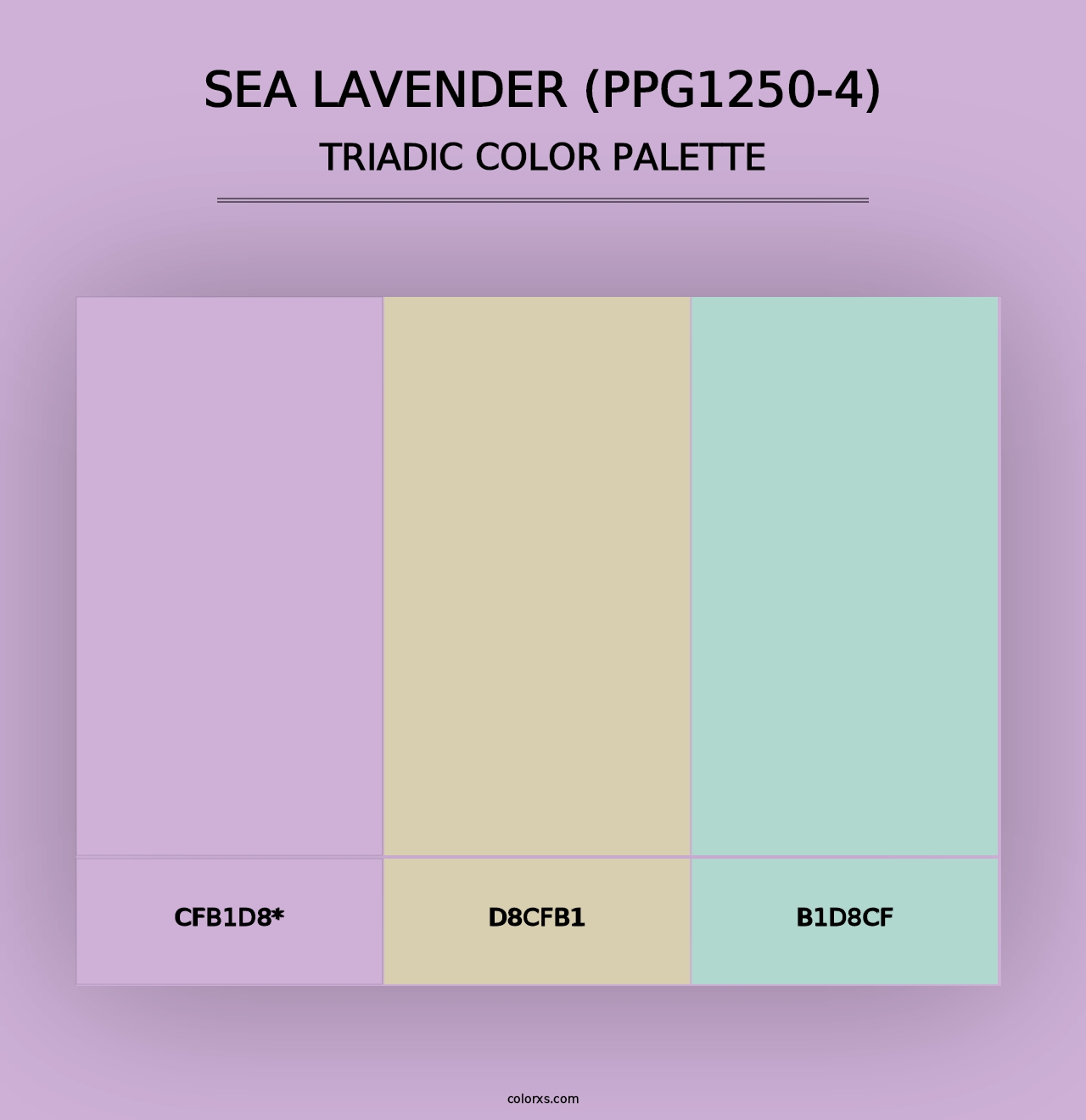 Sea Lavender (PPG1250-4) - Triadic Color Palette