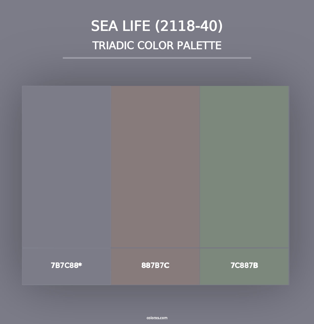 Sea Life (2118-40) - Triadic Color Palette