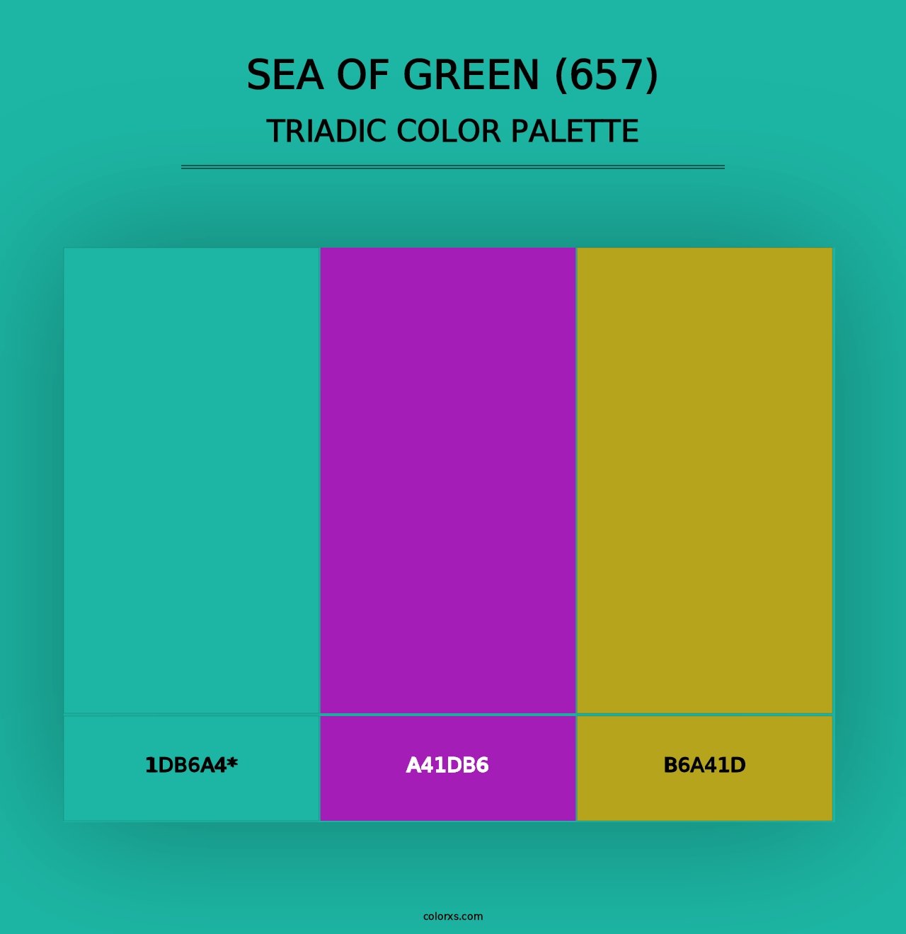 Sea of Green (657) - Triadic Color Palette