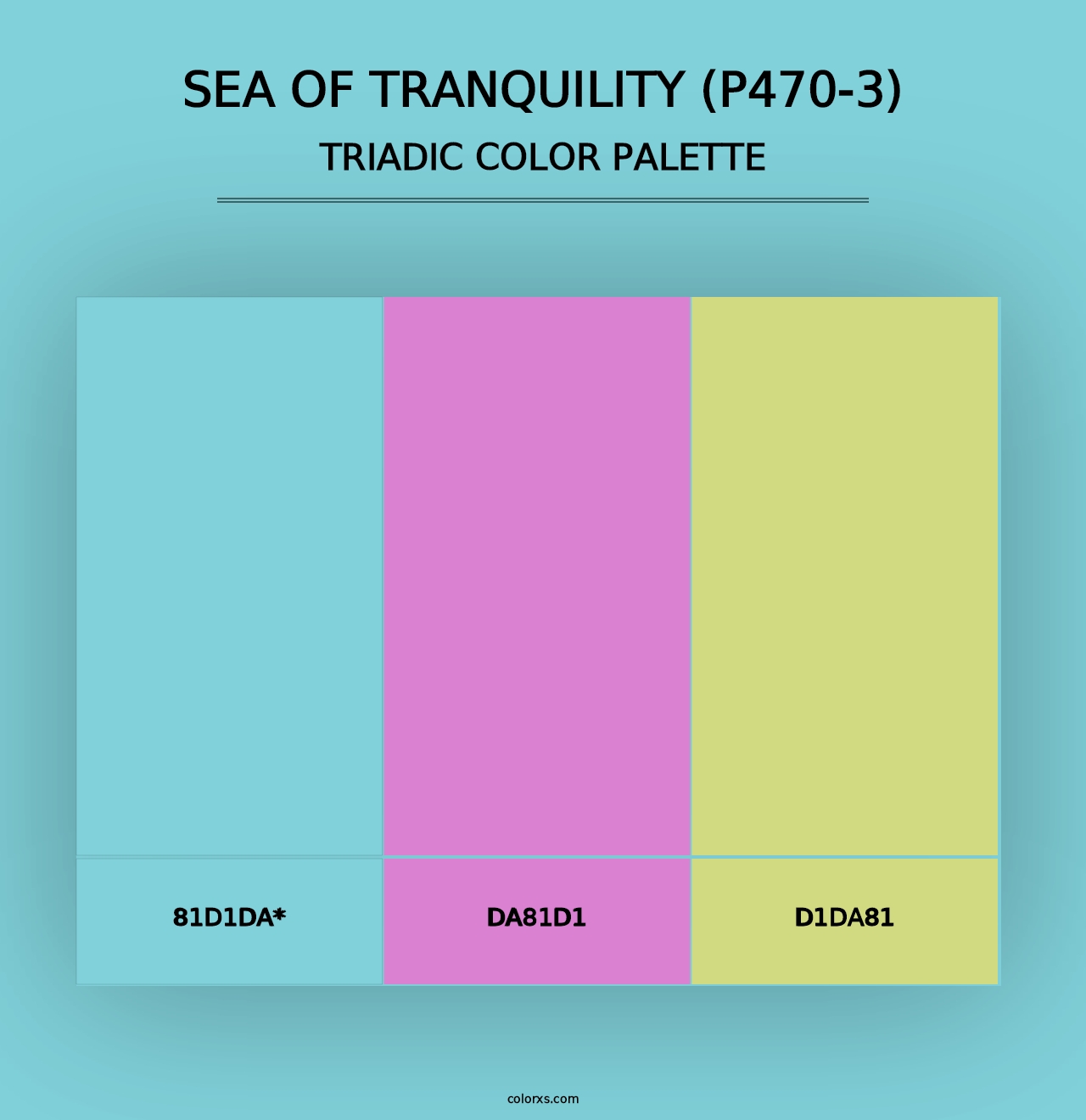 Sea Of Tranquility (P470-3) - Triadic Color Palette