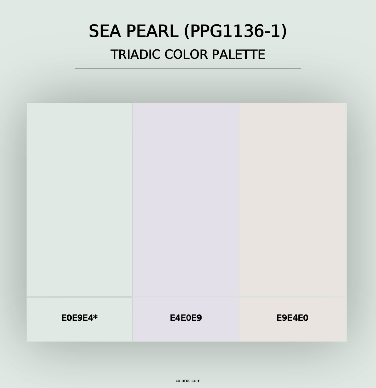 Sea Pearl (PPG1136-1) - Triadic Color Palette