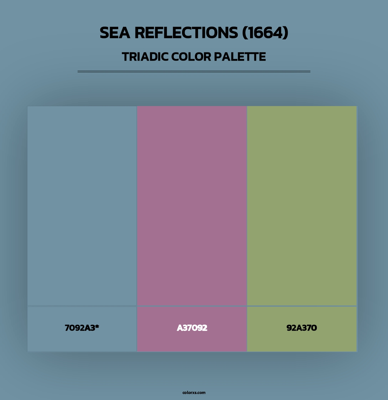 Sea Reflections (1664) - Triadic Color Palette