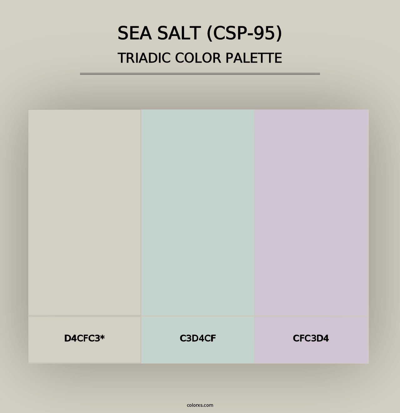 Sea Salt (CSP-95) - Triadic Color Palette