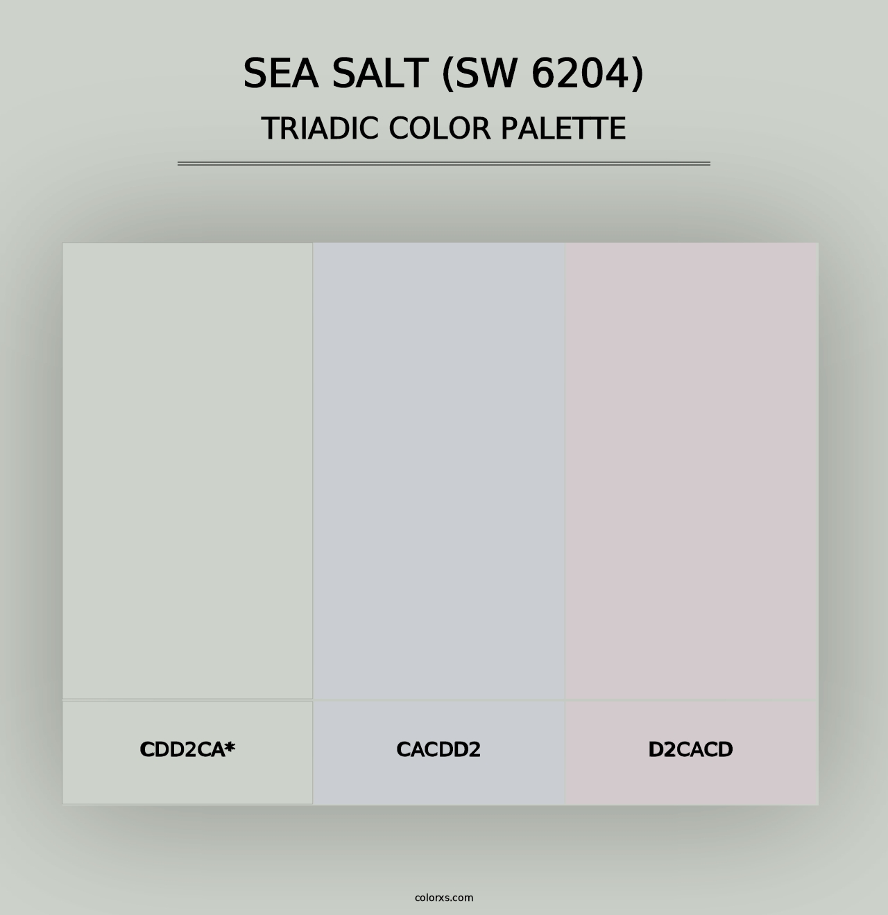 Sea Salt (SW 6204) - Triadic Color Palette