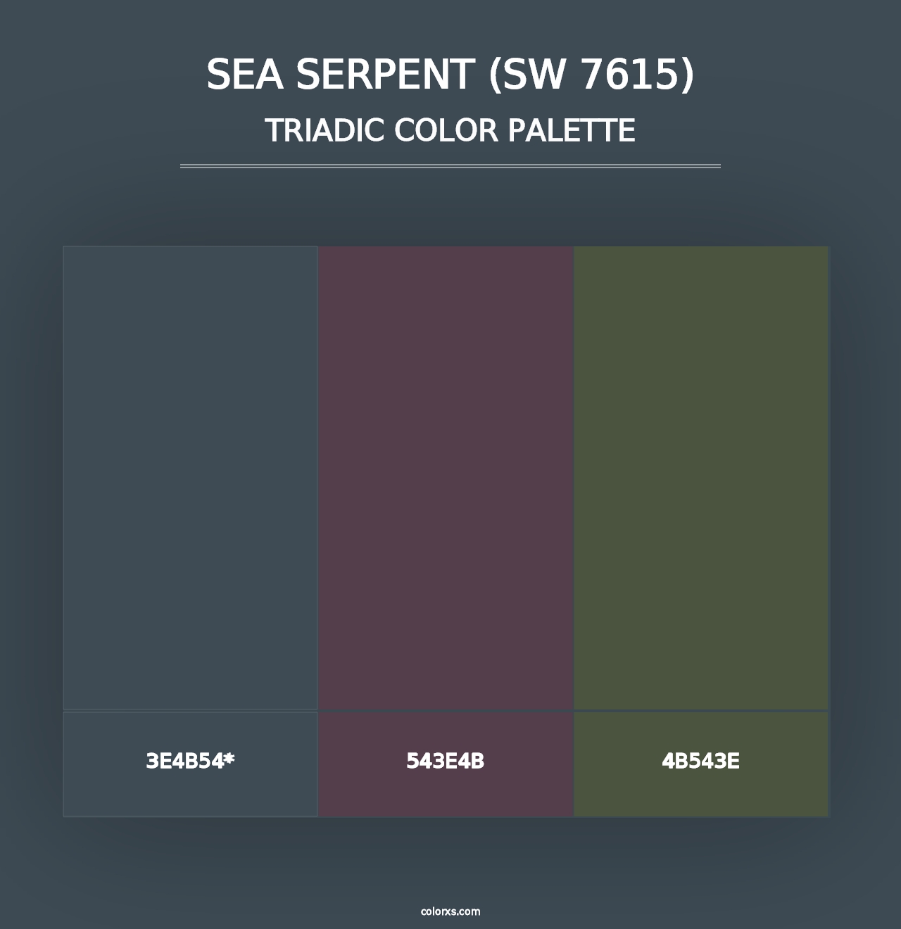 Sea Serpent (SW 7615) - Triadic Color Palette