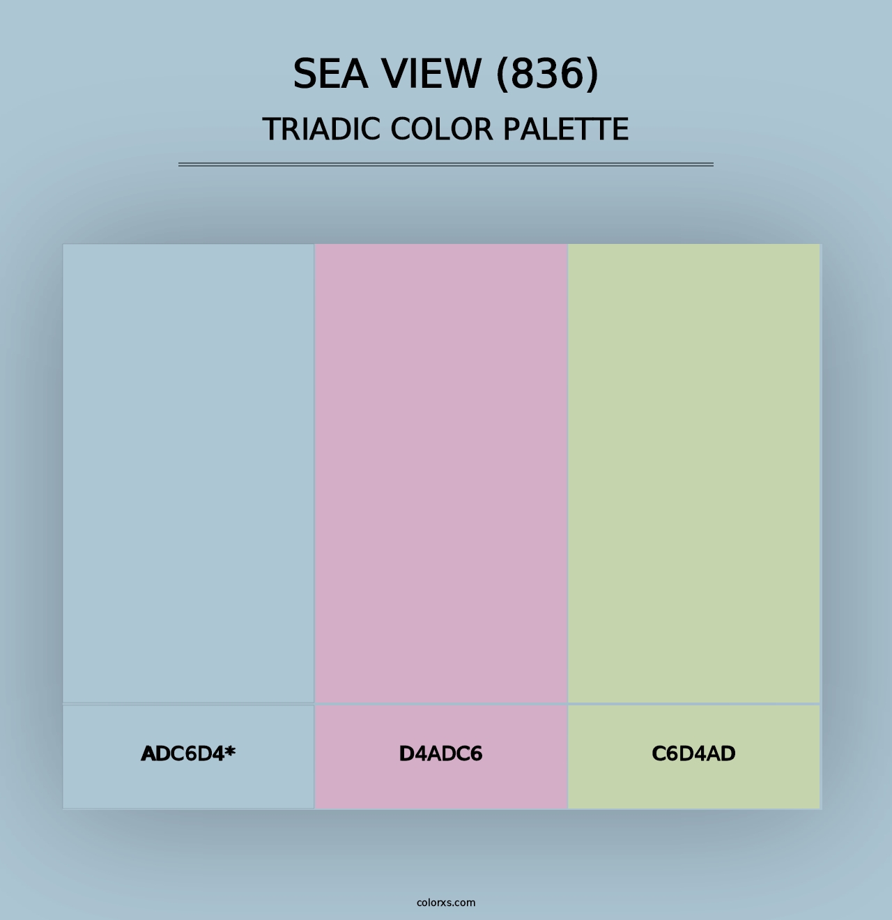 Sea View (836) - Triadic Color Palette