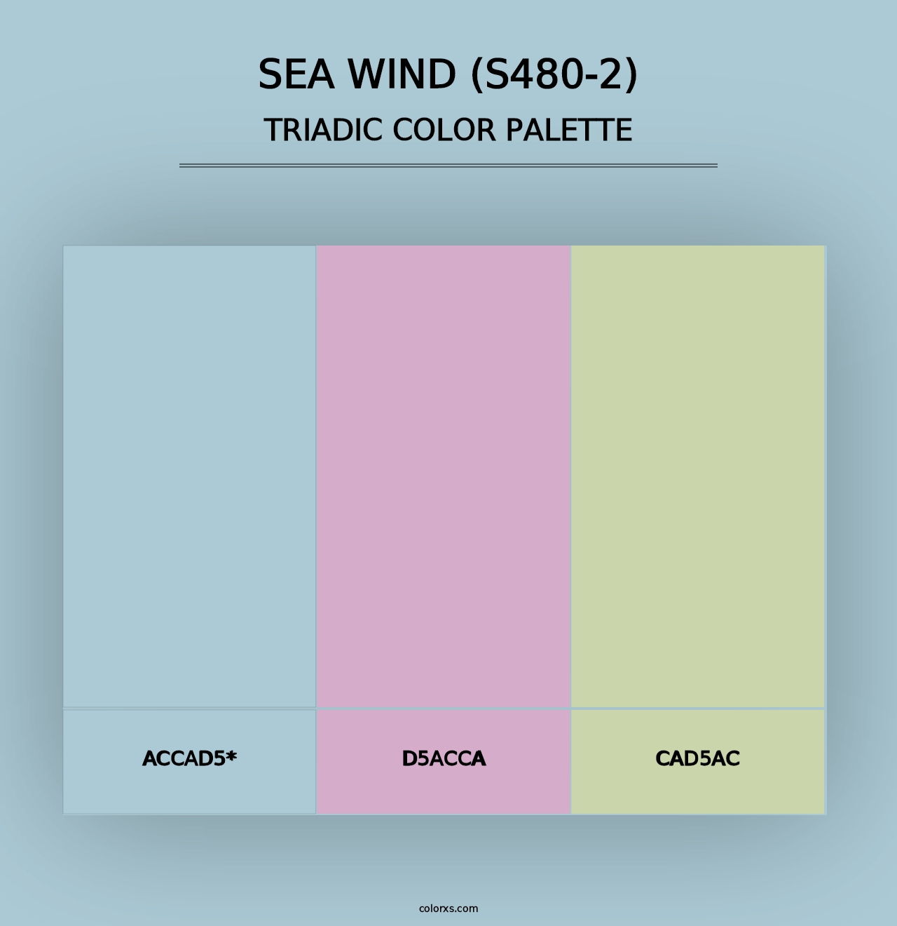 Sea Wind (S480-2) - Triadic Color Palette