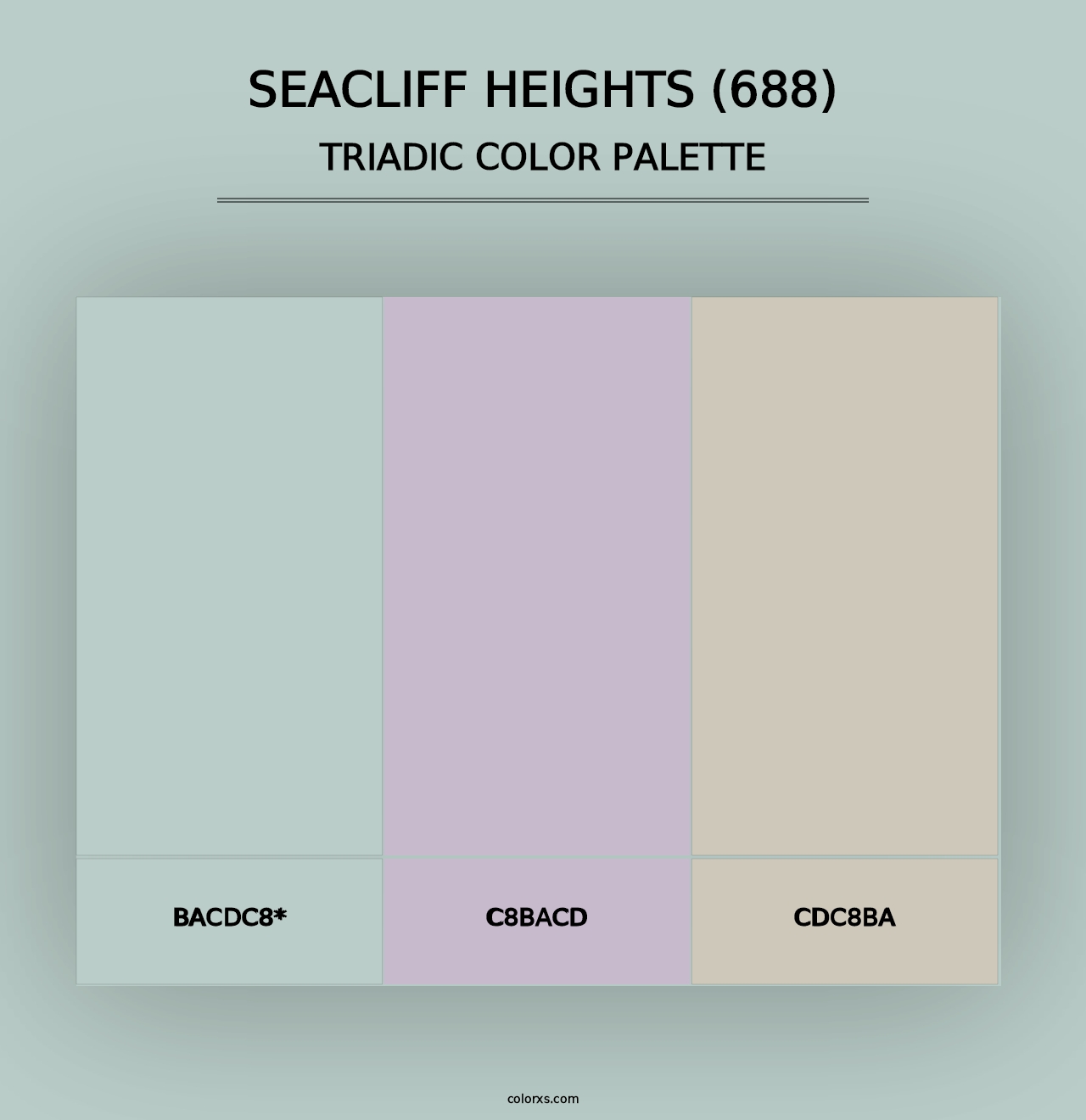 Seacliff Heights (688) - Triadic Color Palette