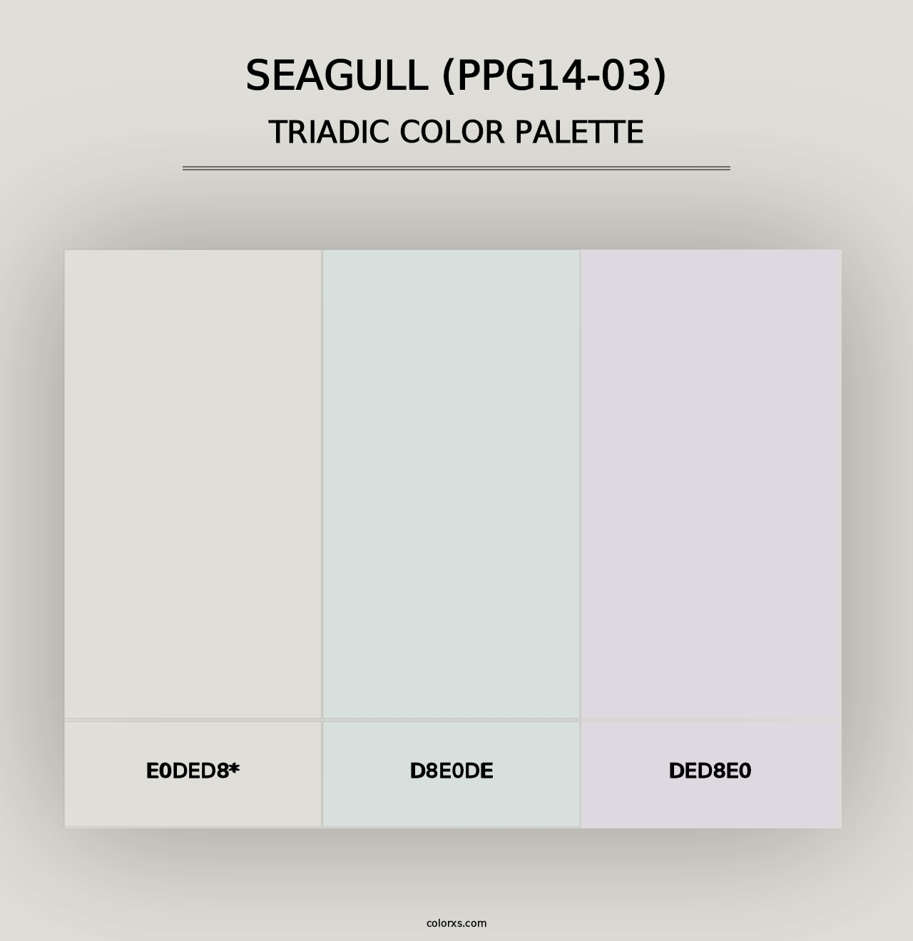 Seagull (PPG14-03) - Triadic Color Palette