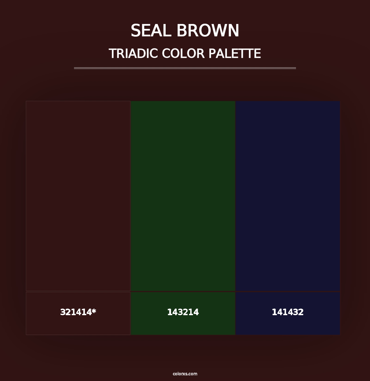 Seal brown - Triadic Color Palette