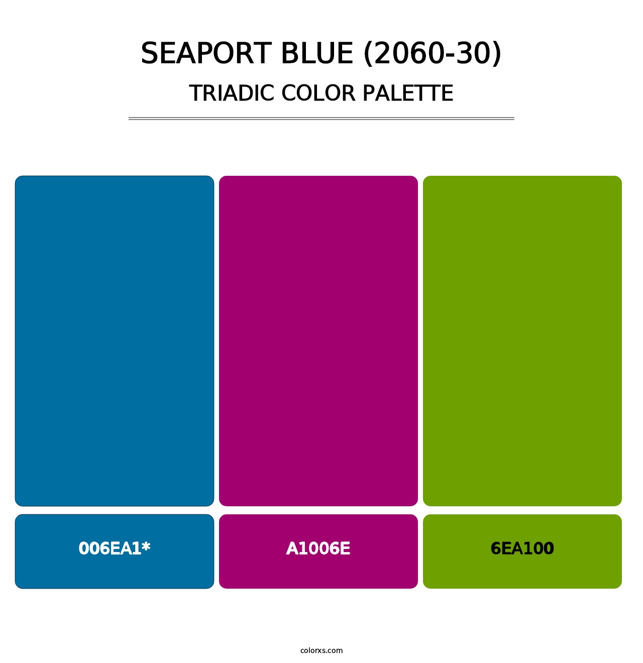 Seaport Blue (2060-30) - Triadic Color Palette