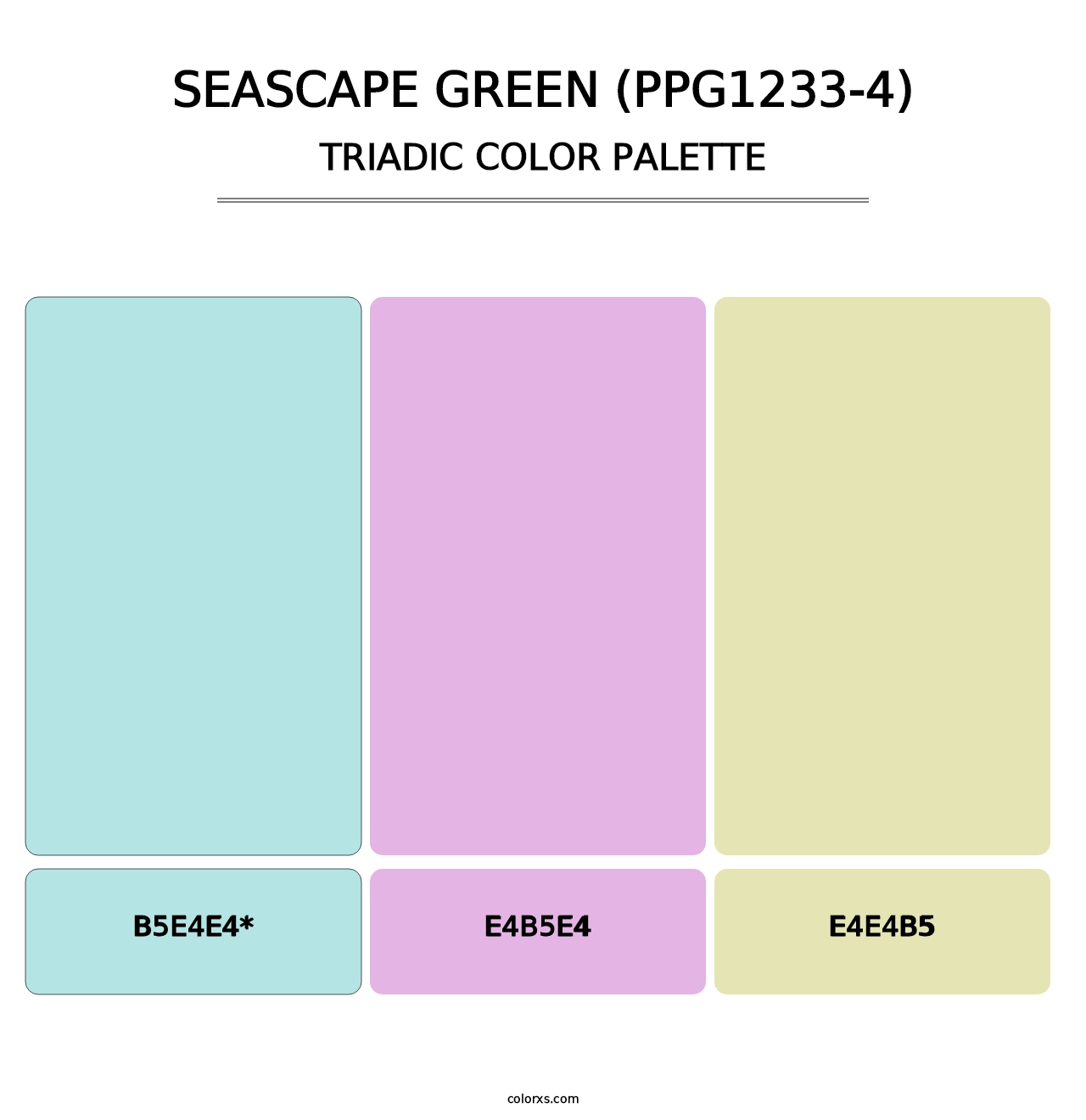 Seascape Green (PPG1233-4) - Triadic Color Palette