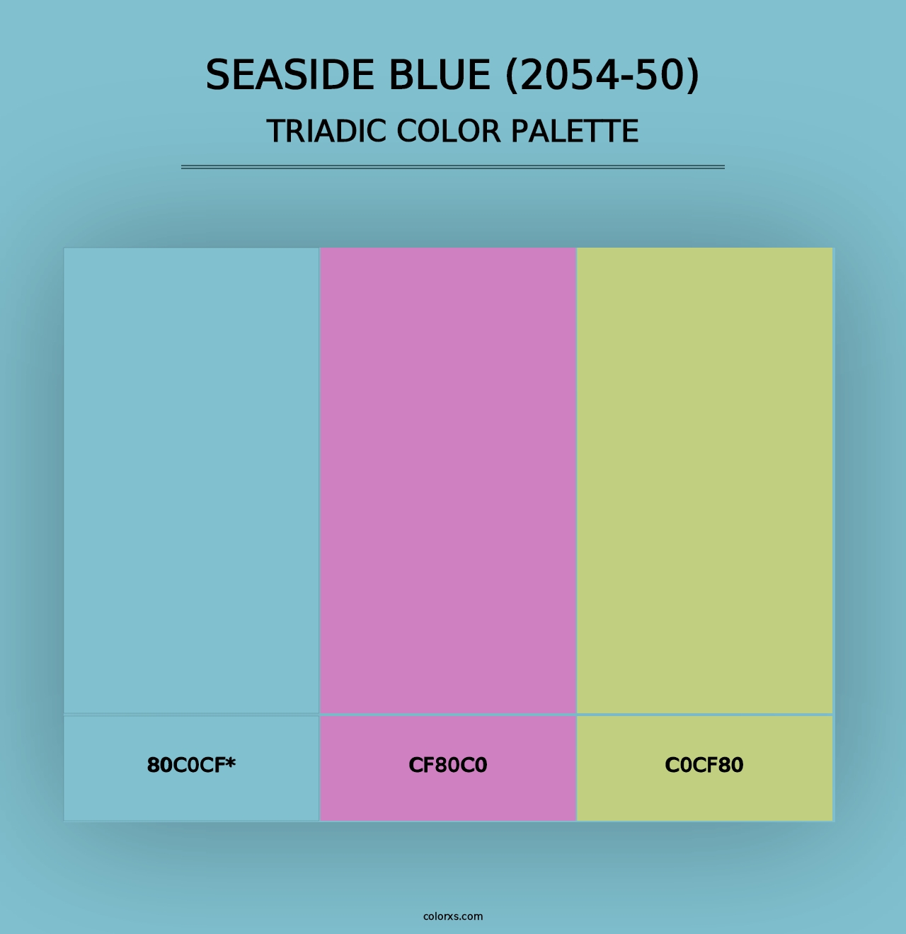 Seaside Blue (2054-50) - Triadic Color Palette