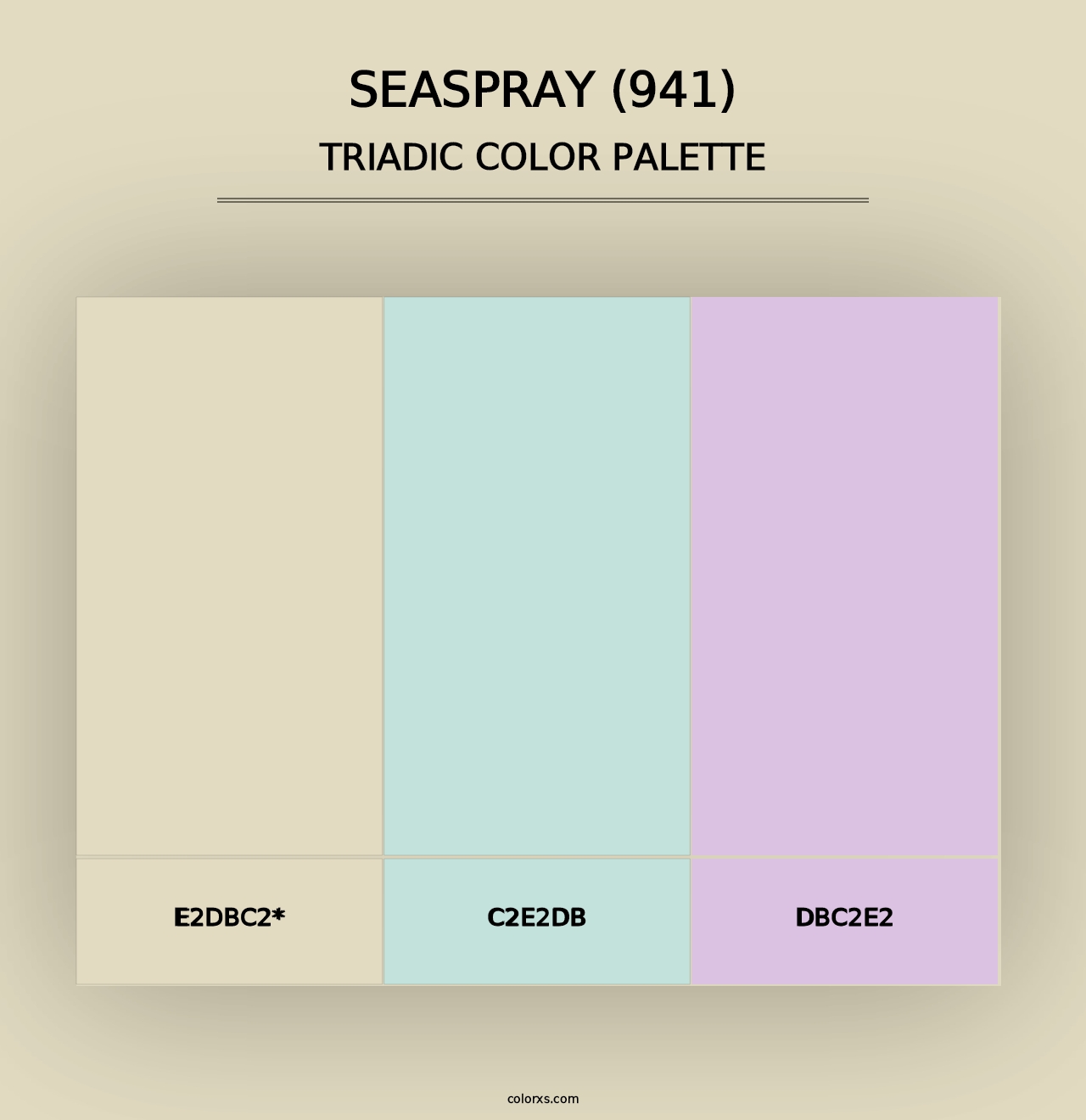 Seaspray (941) - Triadic Color Palette