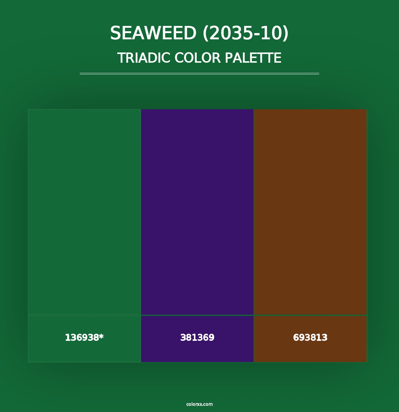 Seaweed (2035-10) - Triadic Color Palette