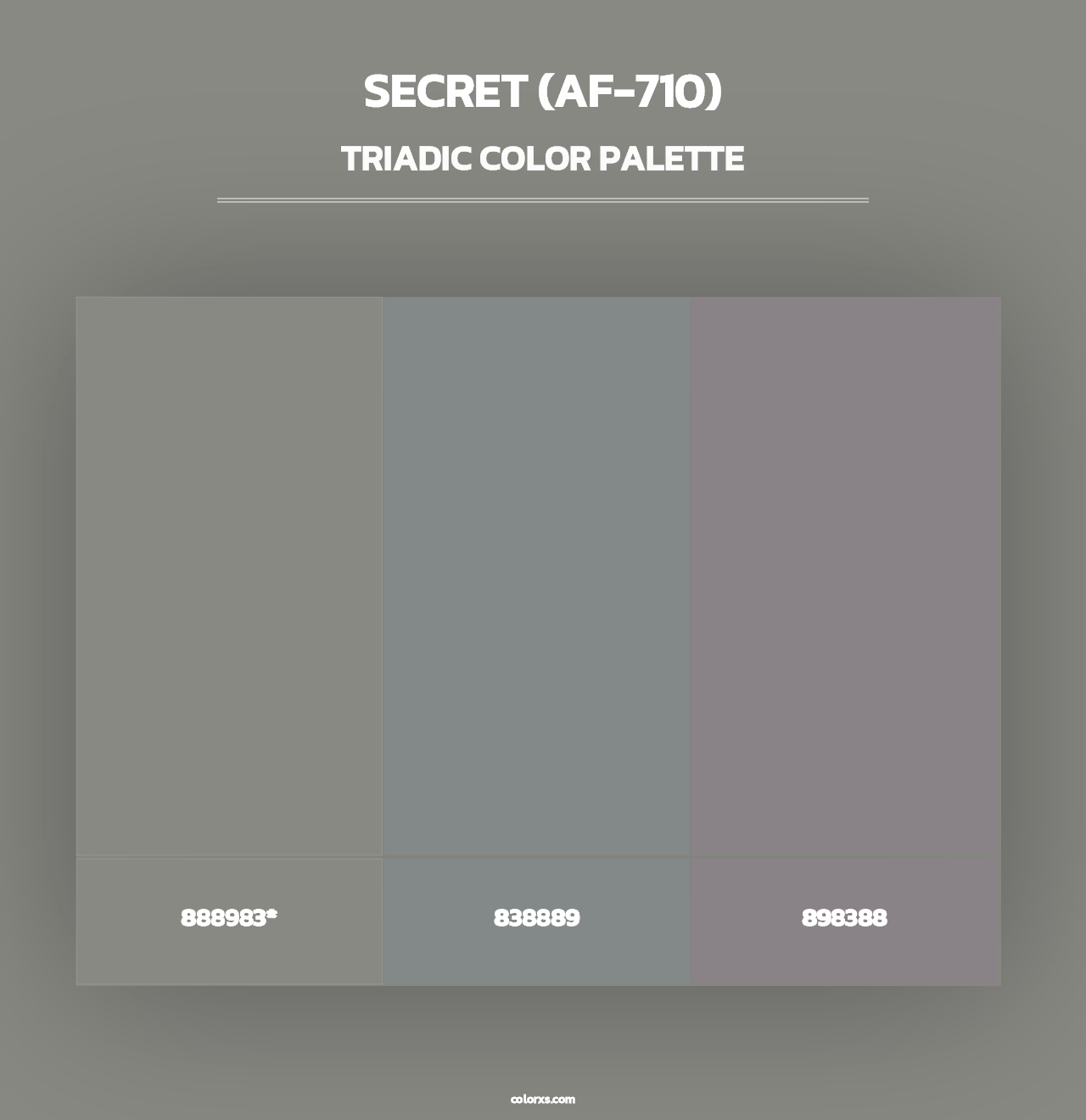 Secret (AF-710) - Triadic Color Palette