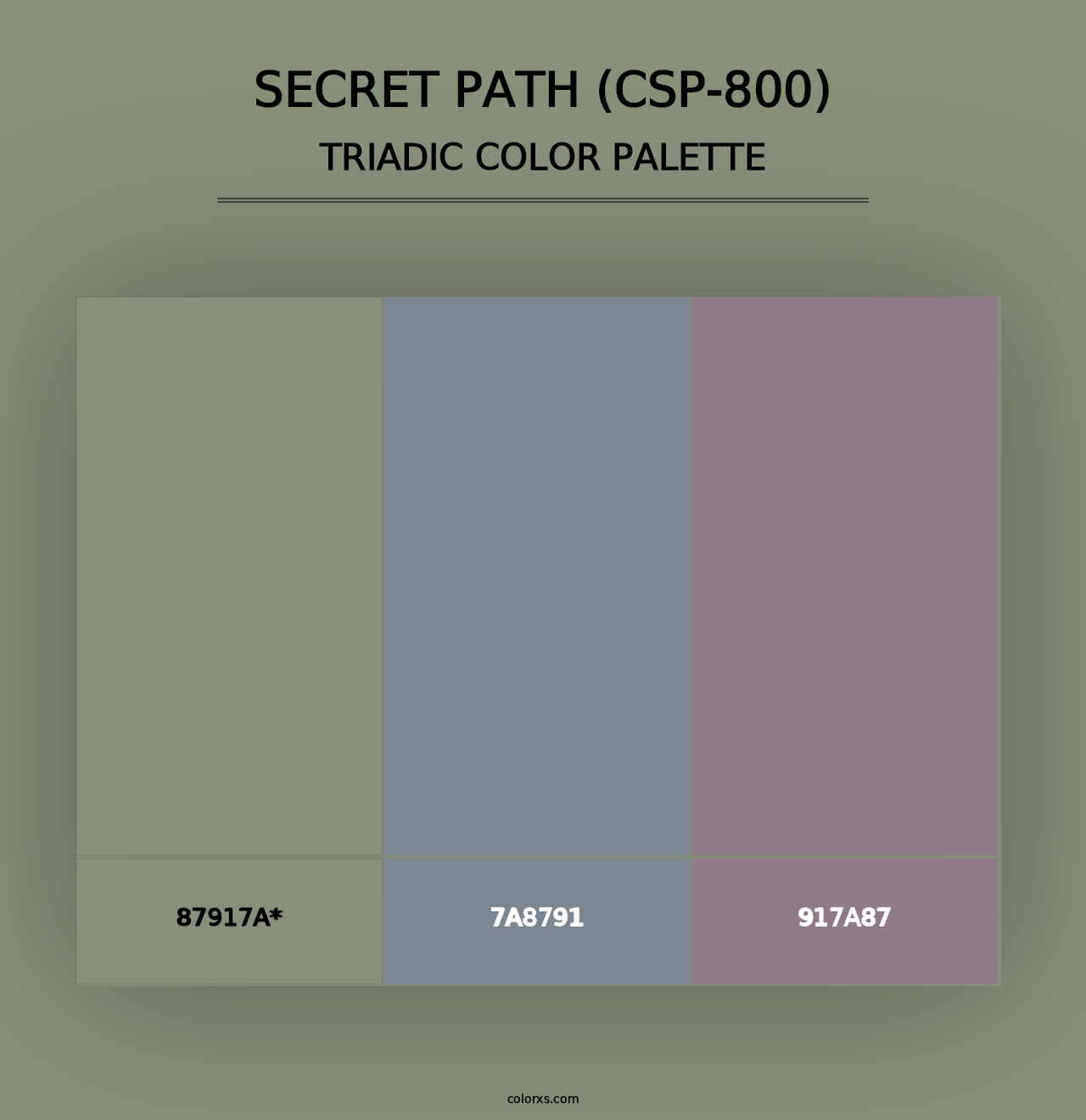 Secret Path (CSP-800) - Triadic Color Palette