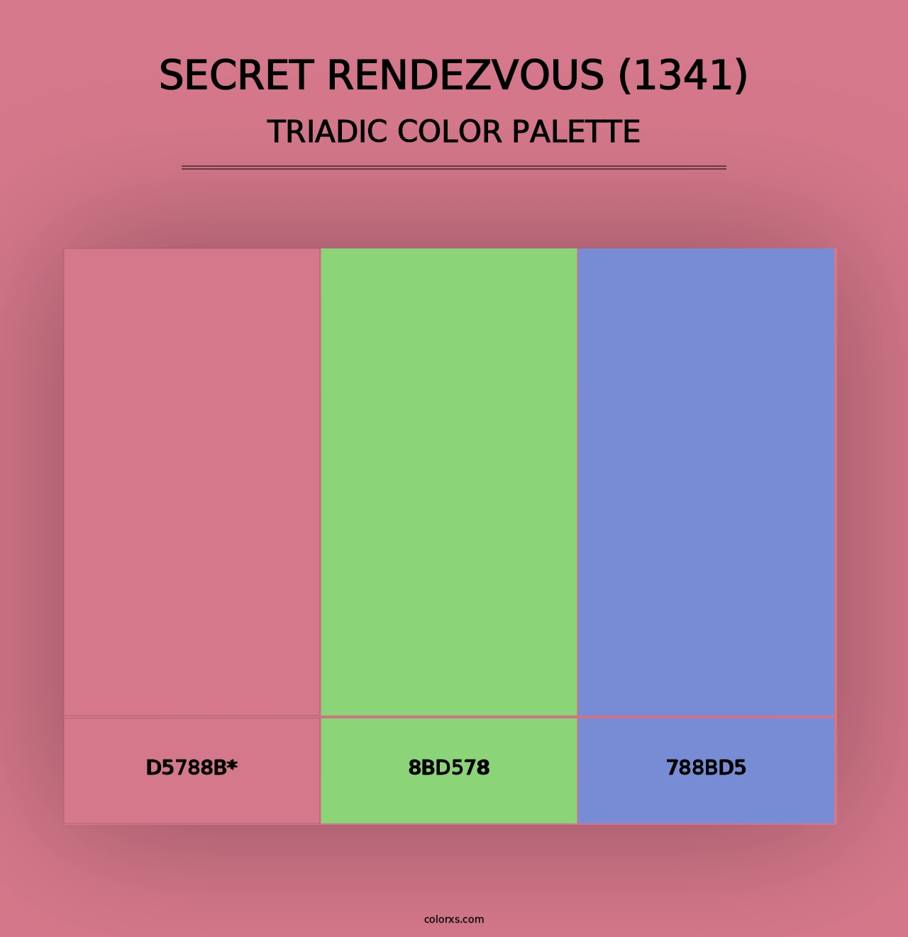 Secret Rendezvous (1341) - Triadic Color Palette