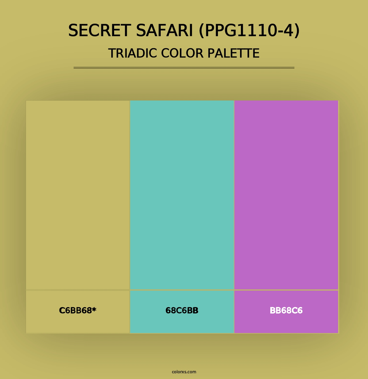 Secret Safari (PPG1110-4) - Triadic Color Palette