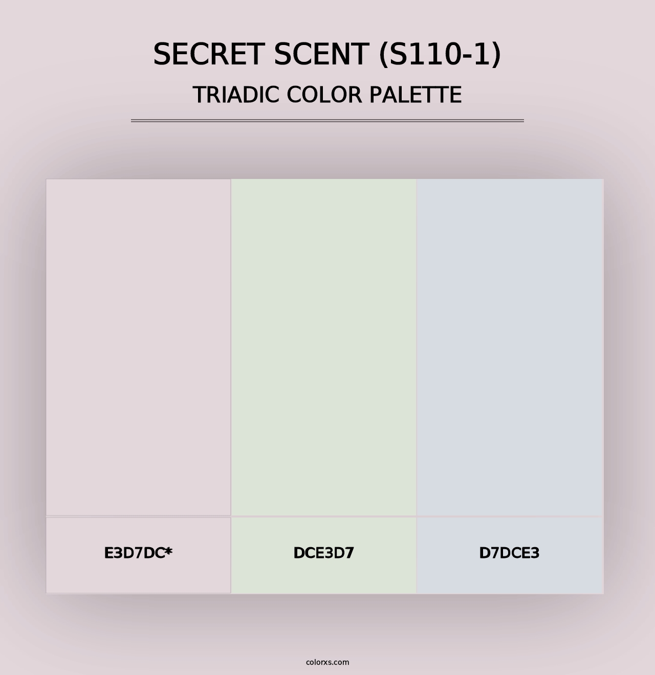 Secret Scent (S110-1) - Triadic Color Palette