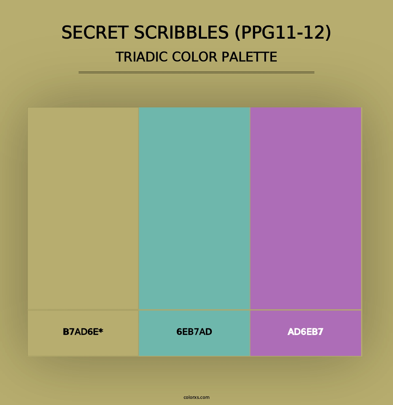 Secret Scribbles (PPG11-12) - Triadic Color Palette