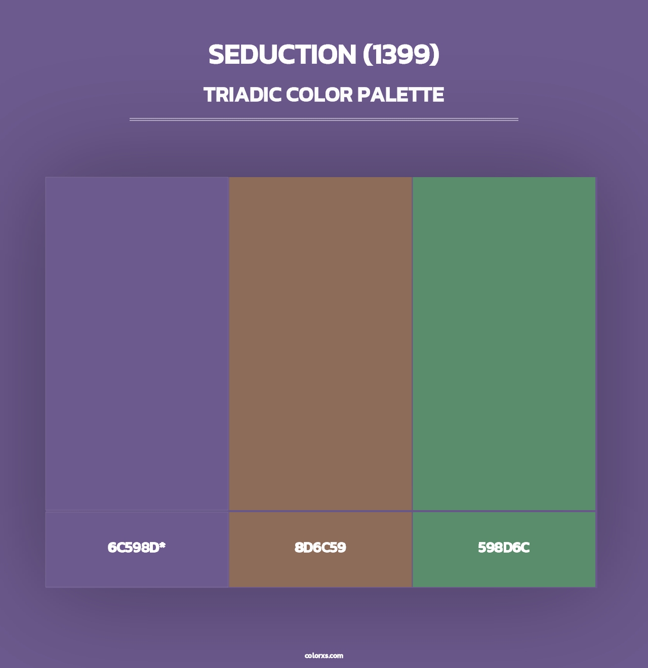 Seduction (1399) - Triadic Color Palette