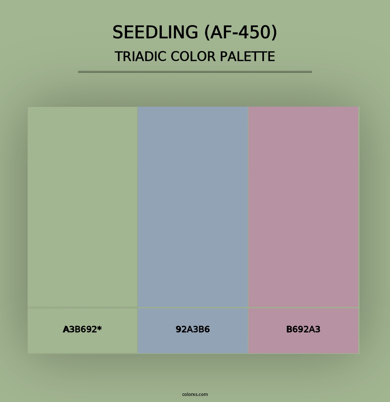 Seedling (AF-450) - Triadic Color Palette