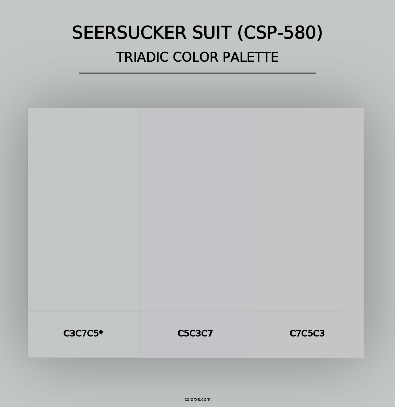 Seersucker Suit (CSP-580) - Triadic Color Palette