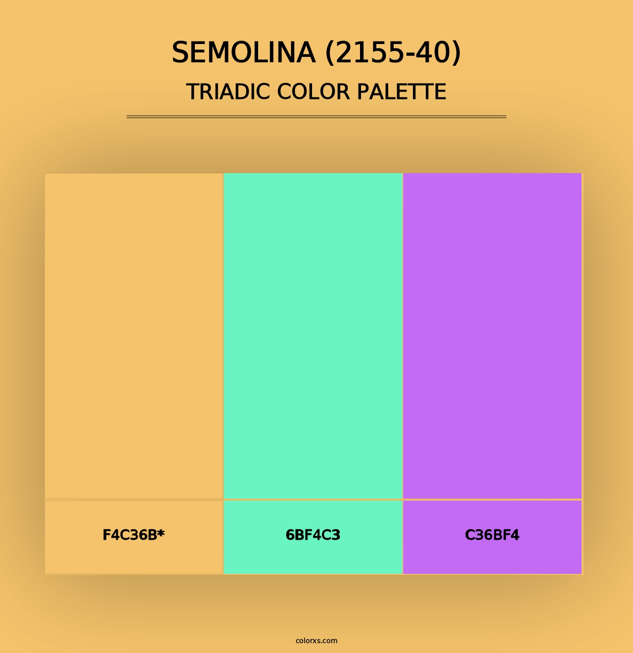 Semolina (2155-40) - Triadic Color Palette