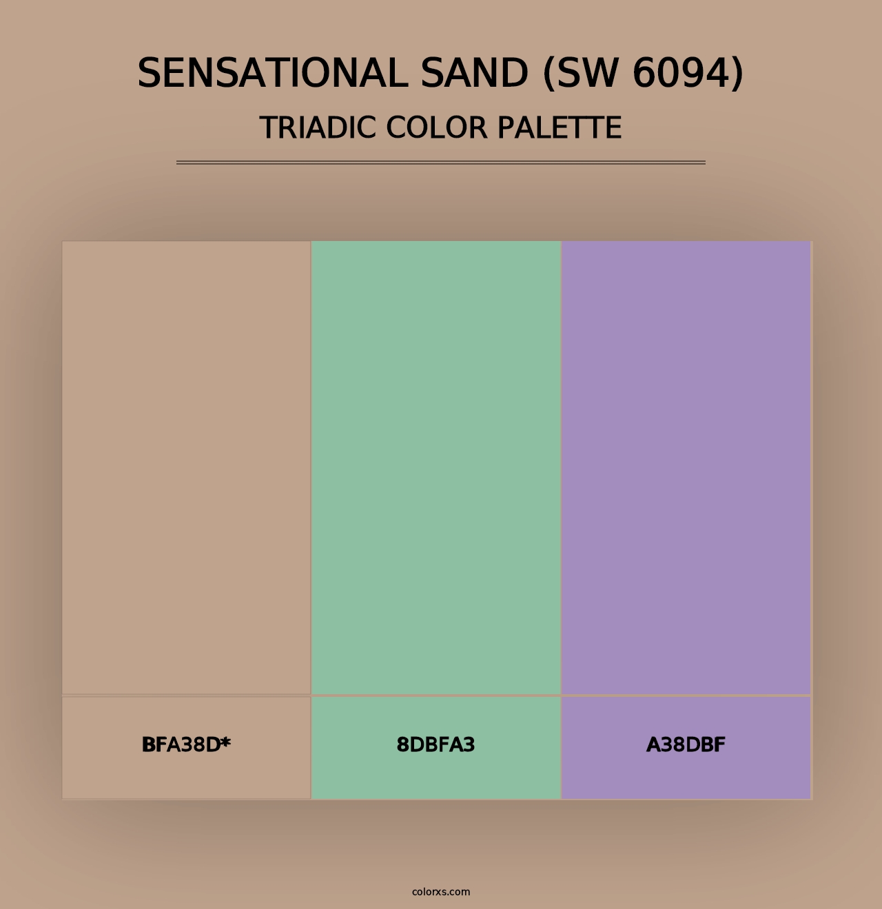 Sensational Sand (SW 6094) - Triadic Color Palette