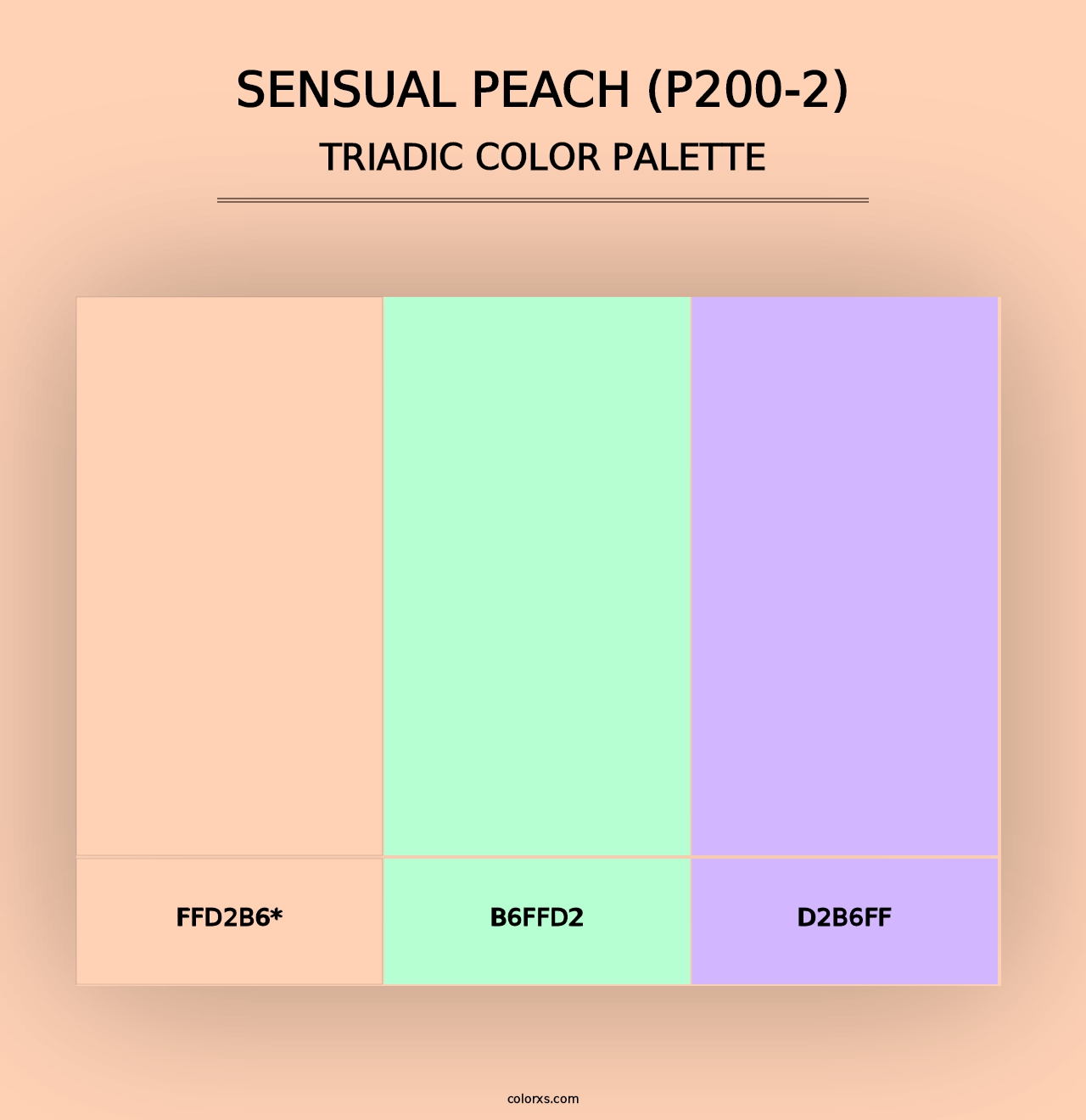 Sensual Peach (P200-2) - Triadic Color Palette