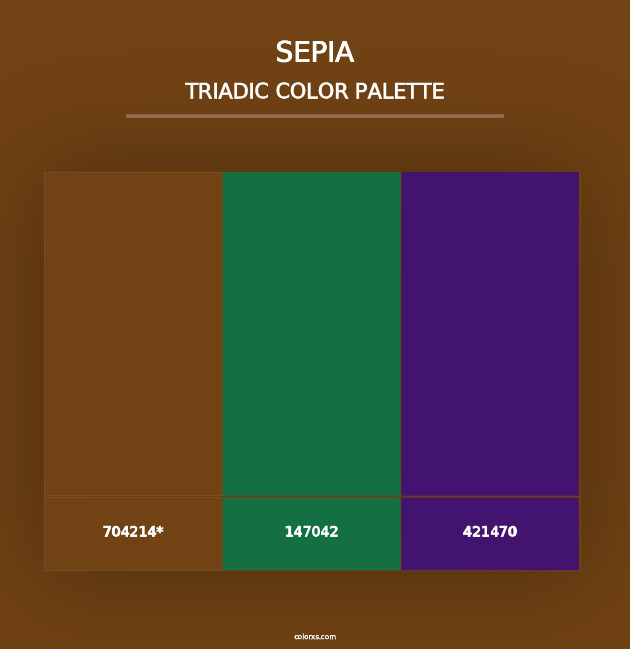 Sepia - Triadic Color Palette