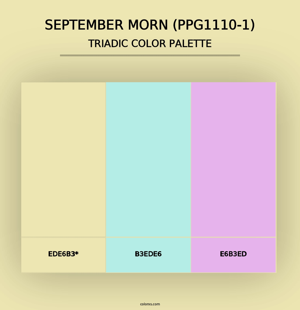 September Morn (PPG1110-1) - Triadic Color Palette