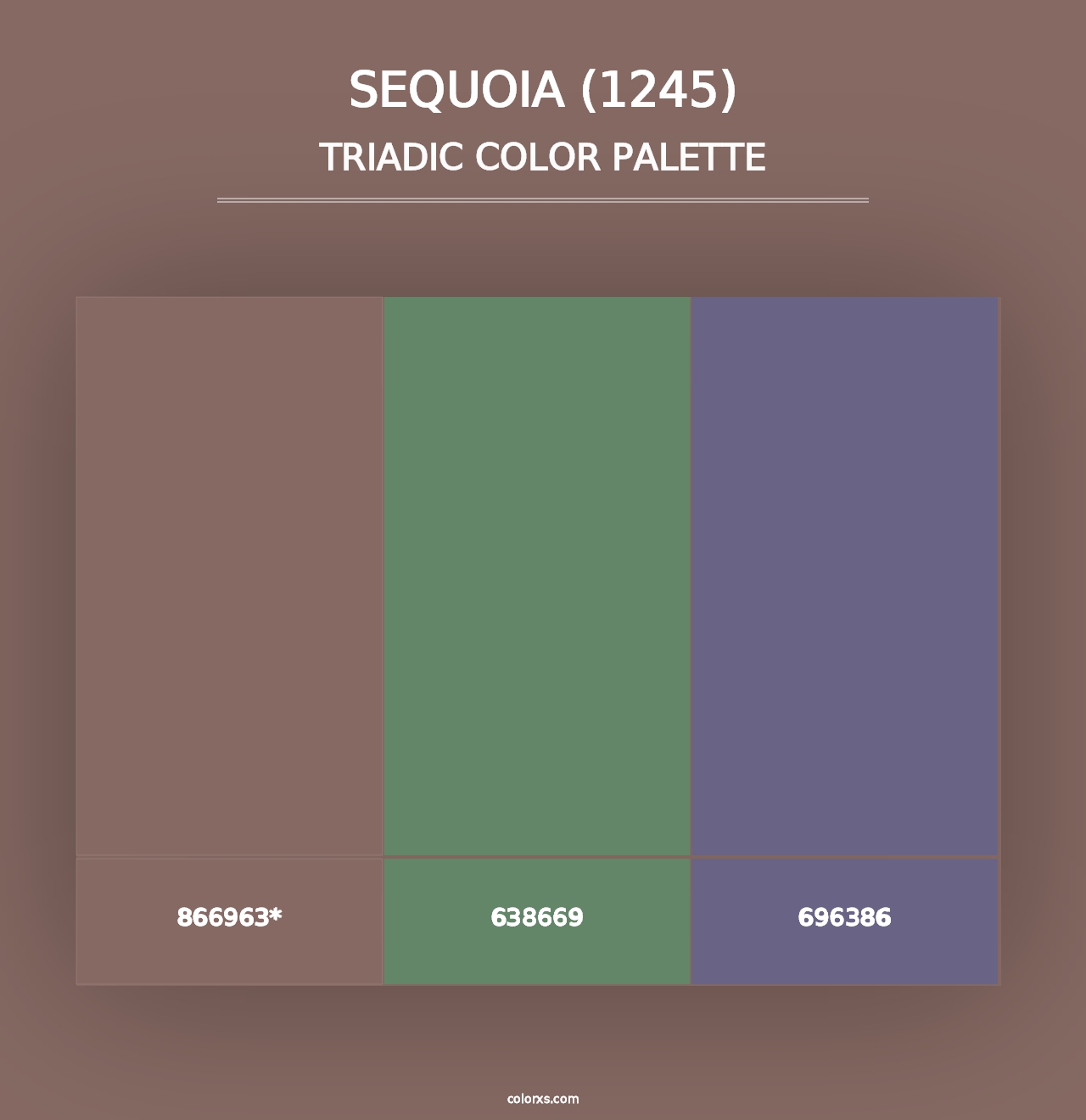 Sequoia (1245) - Triadic Color Palette