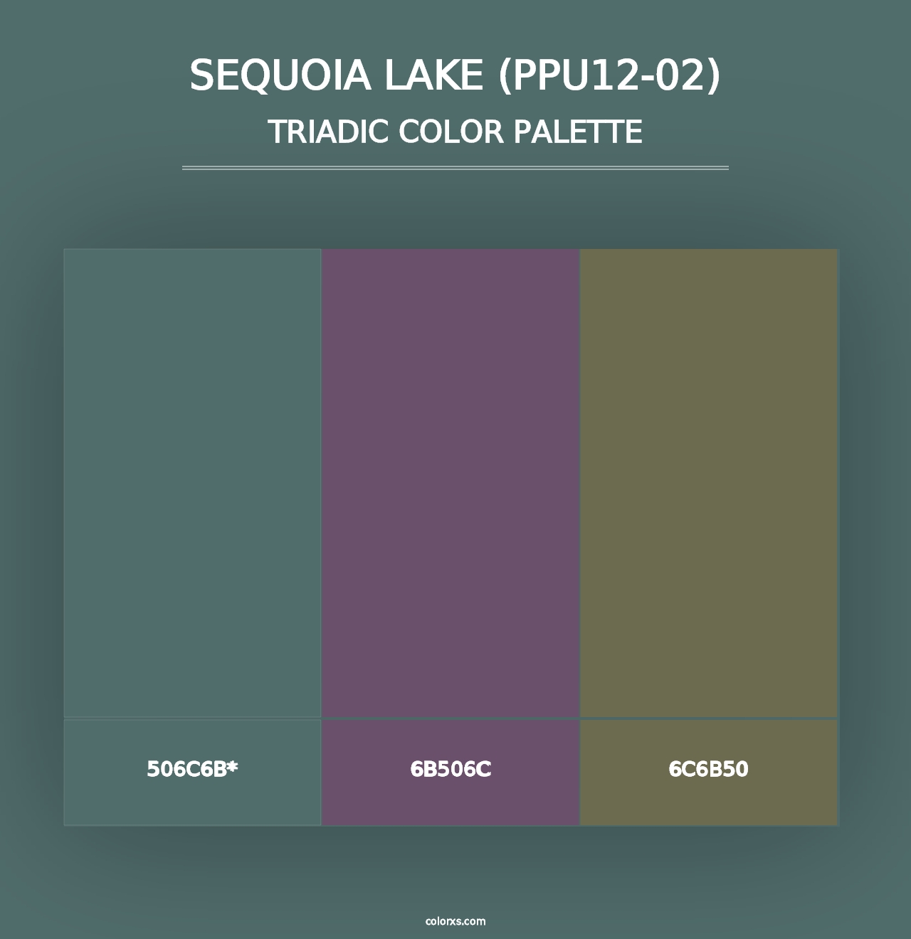 Sequoia Lake (PPU12-02) - Triadic Color Palette