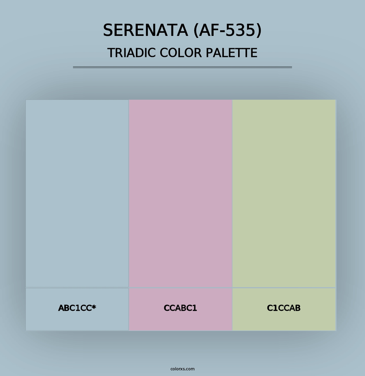 Serenata (AF-535) - Triadic Color Palette