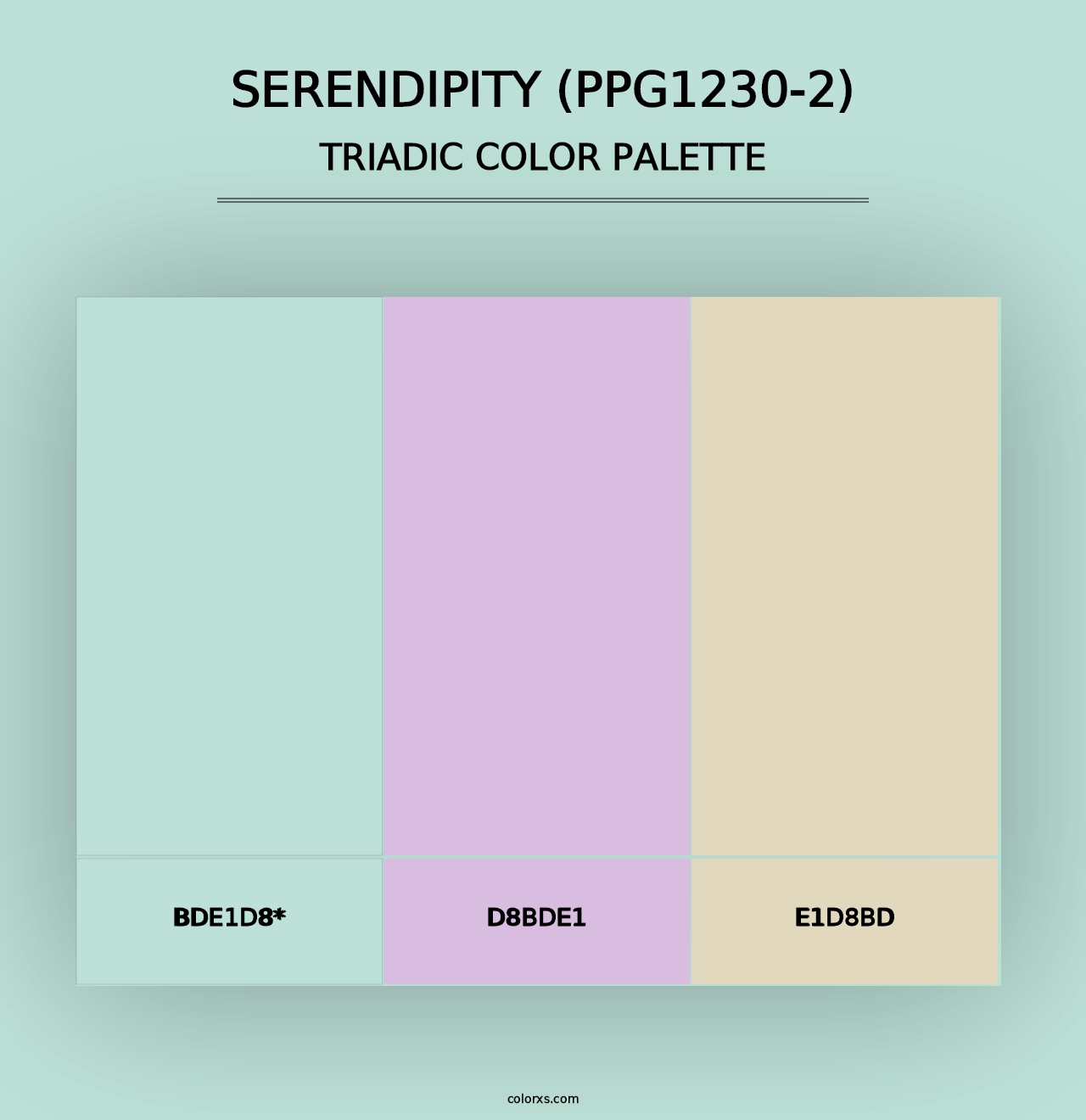 Serendipity (PPG1230-2) - Triadic Color Palette