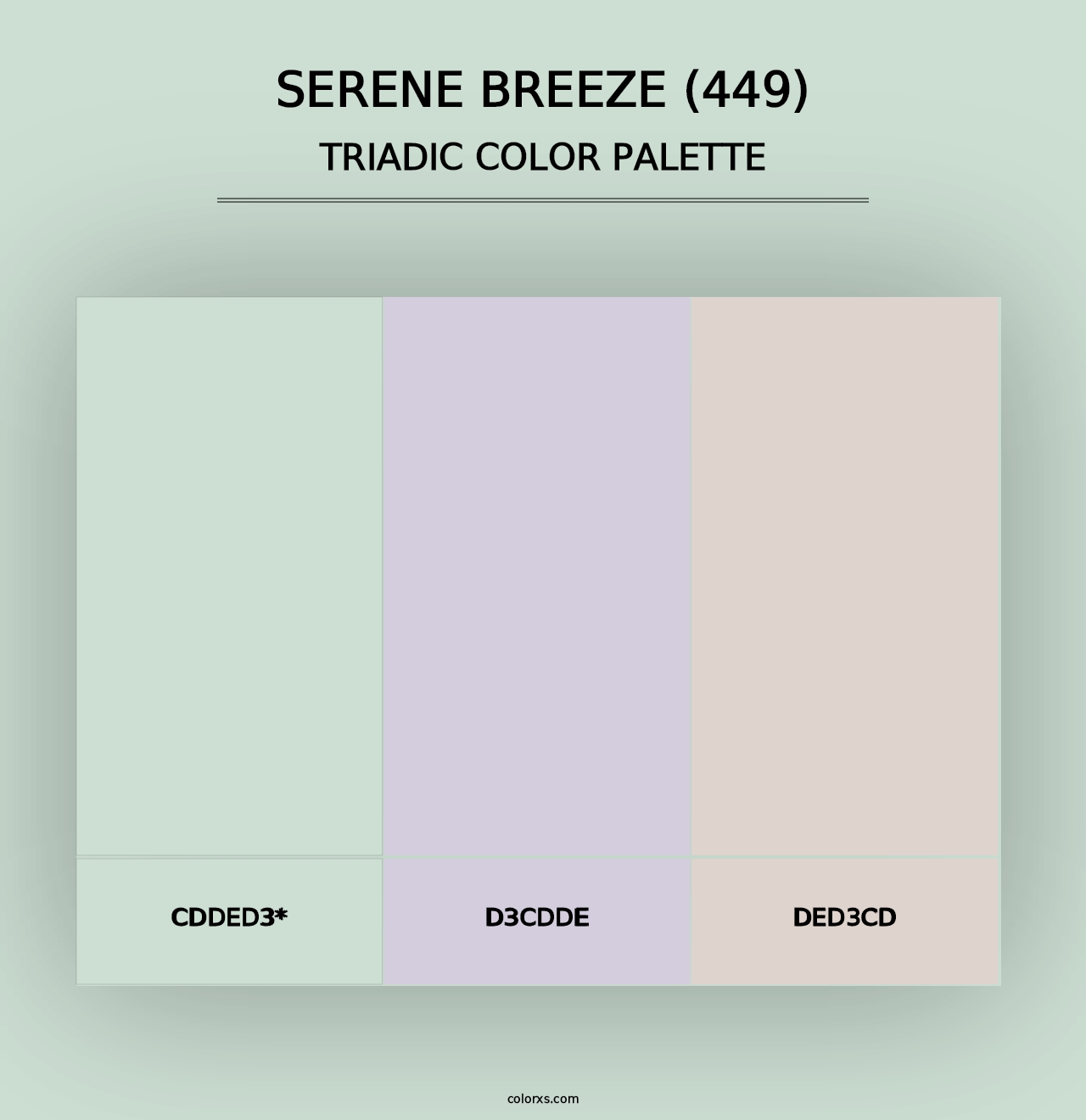 Serene Breeze (449) - Triadic Color Palette