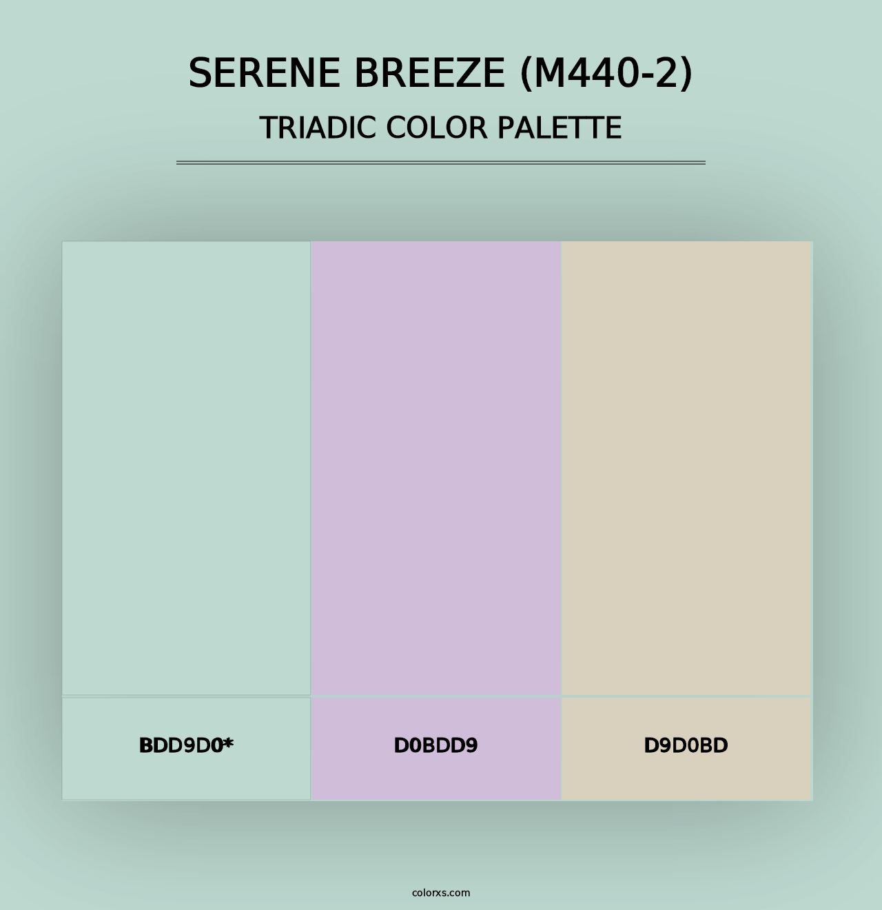 Serene Breeze (M440-2) - Triadic Color Palette