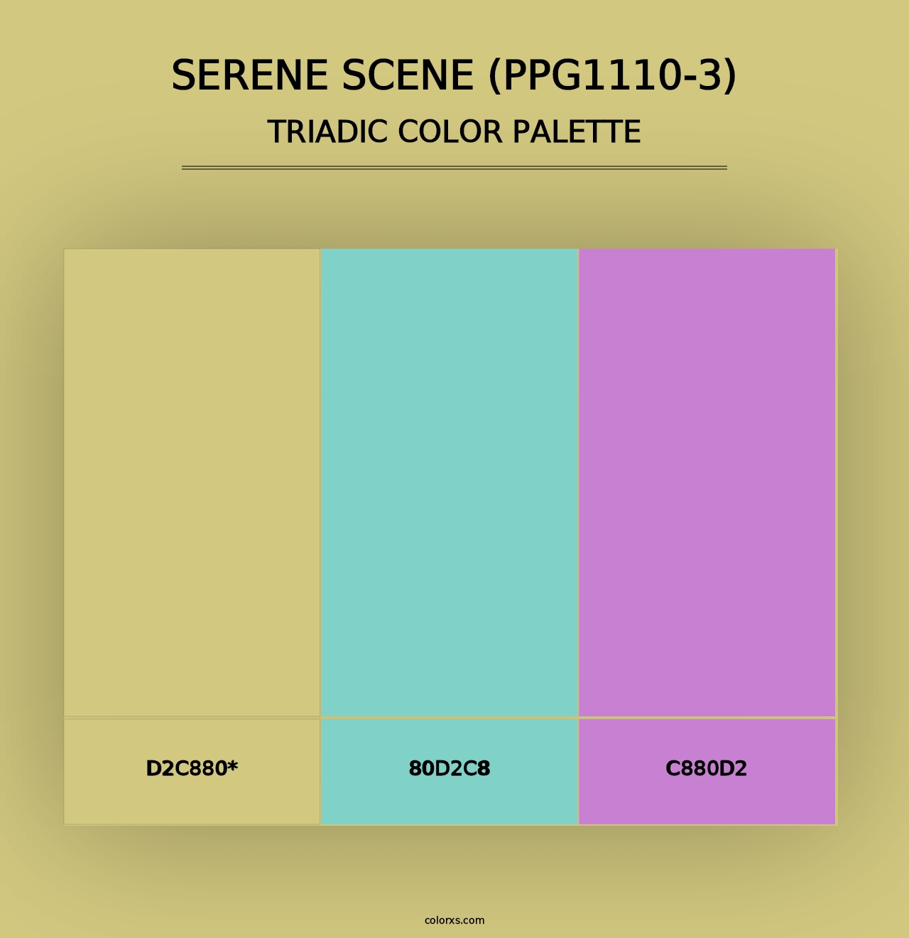 Serene Scene (PPG1110-3) - Triadic Color Palette