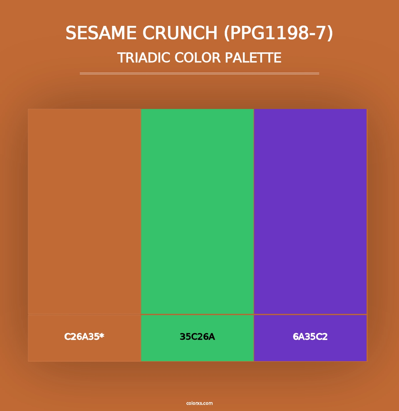 Sesame Crunch (PPG1198-7) - Triadic Color Palette