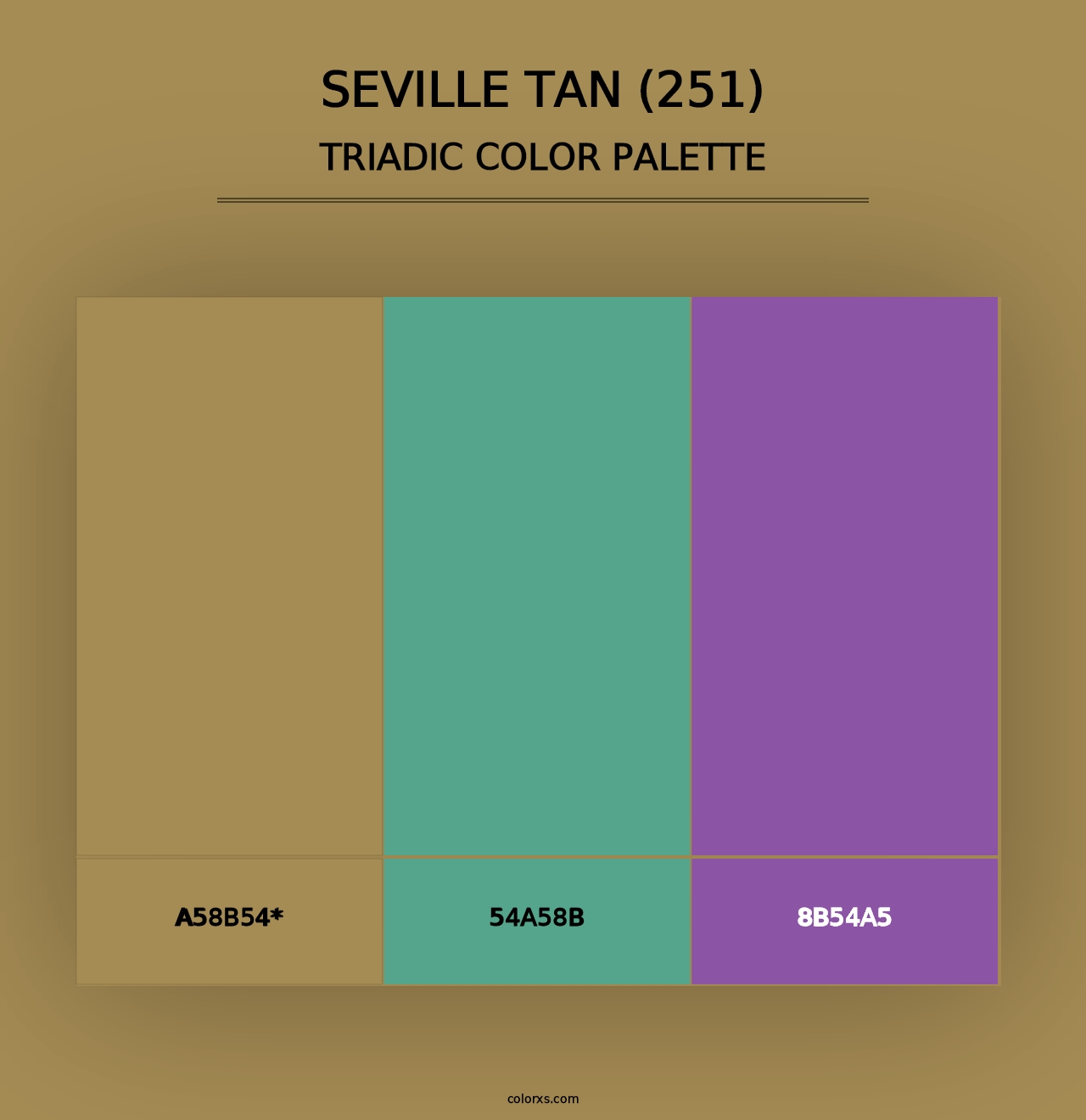 Seville Tan (251) - Triadic Color Palette