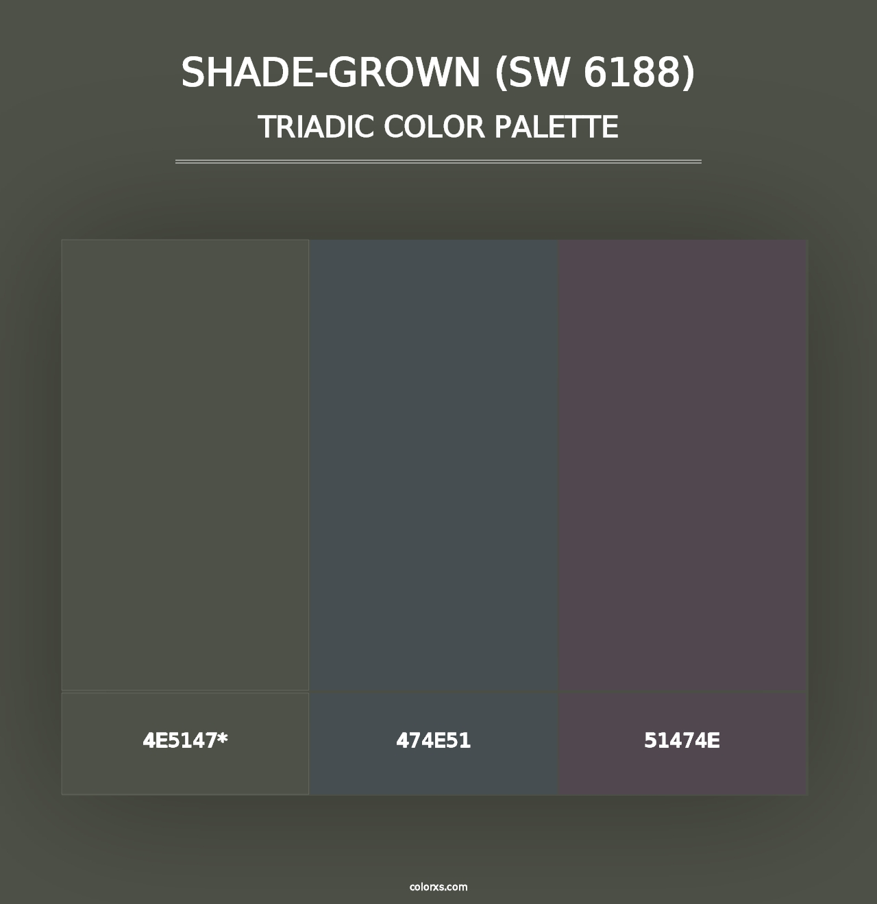 Shade-Grown (SW 6188) - Triadic Color Palette