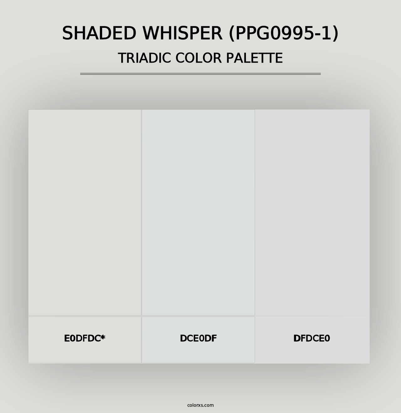 Shaded Whisper (PPG0995-1) - Triadic Color Palette