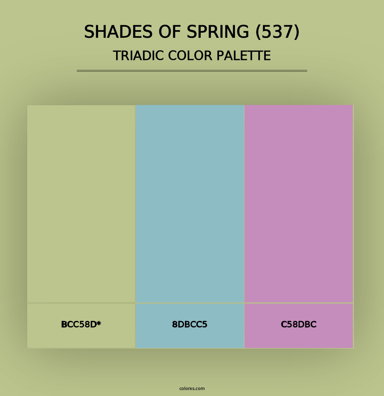 Shades of Spring (537) - Triadic Color Palette