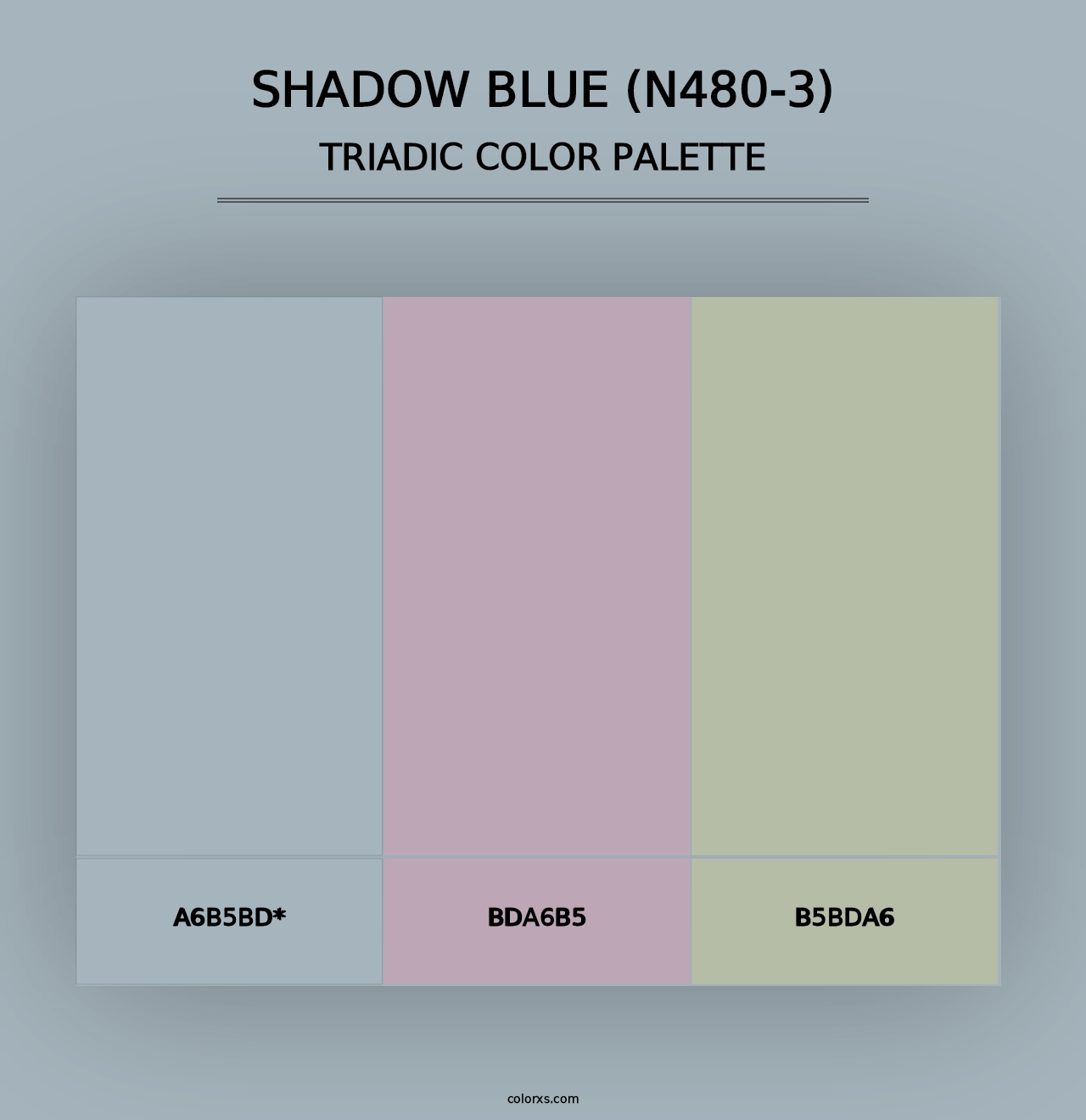 Shadow Blue (N480-3) - Triadic Color Palette