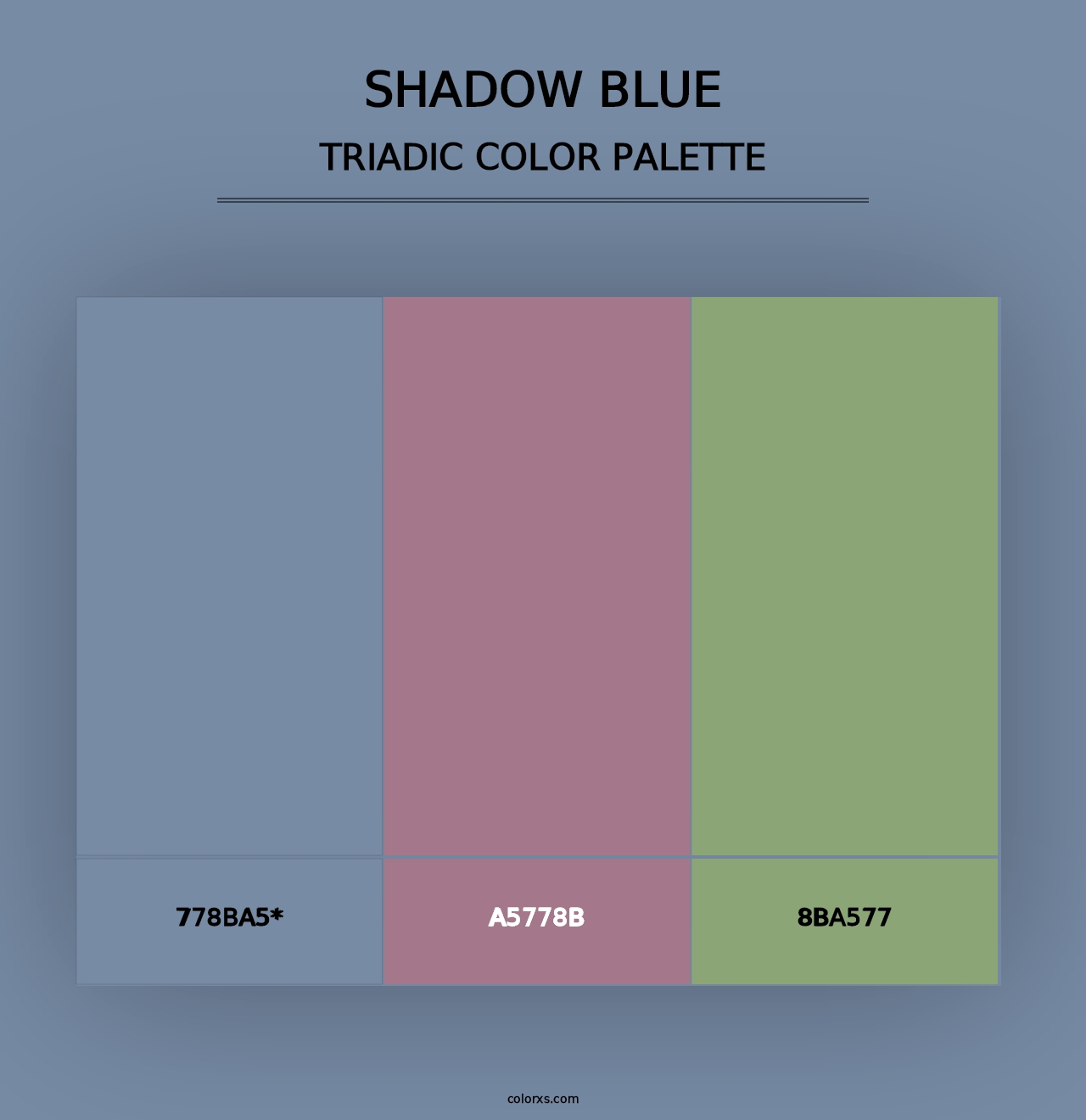 Shadow Blue - Triadic Color Palette