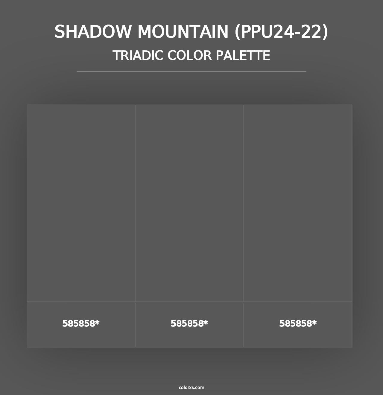 Shadow Mountain (PPU24-22) - Triadic Color Palette