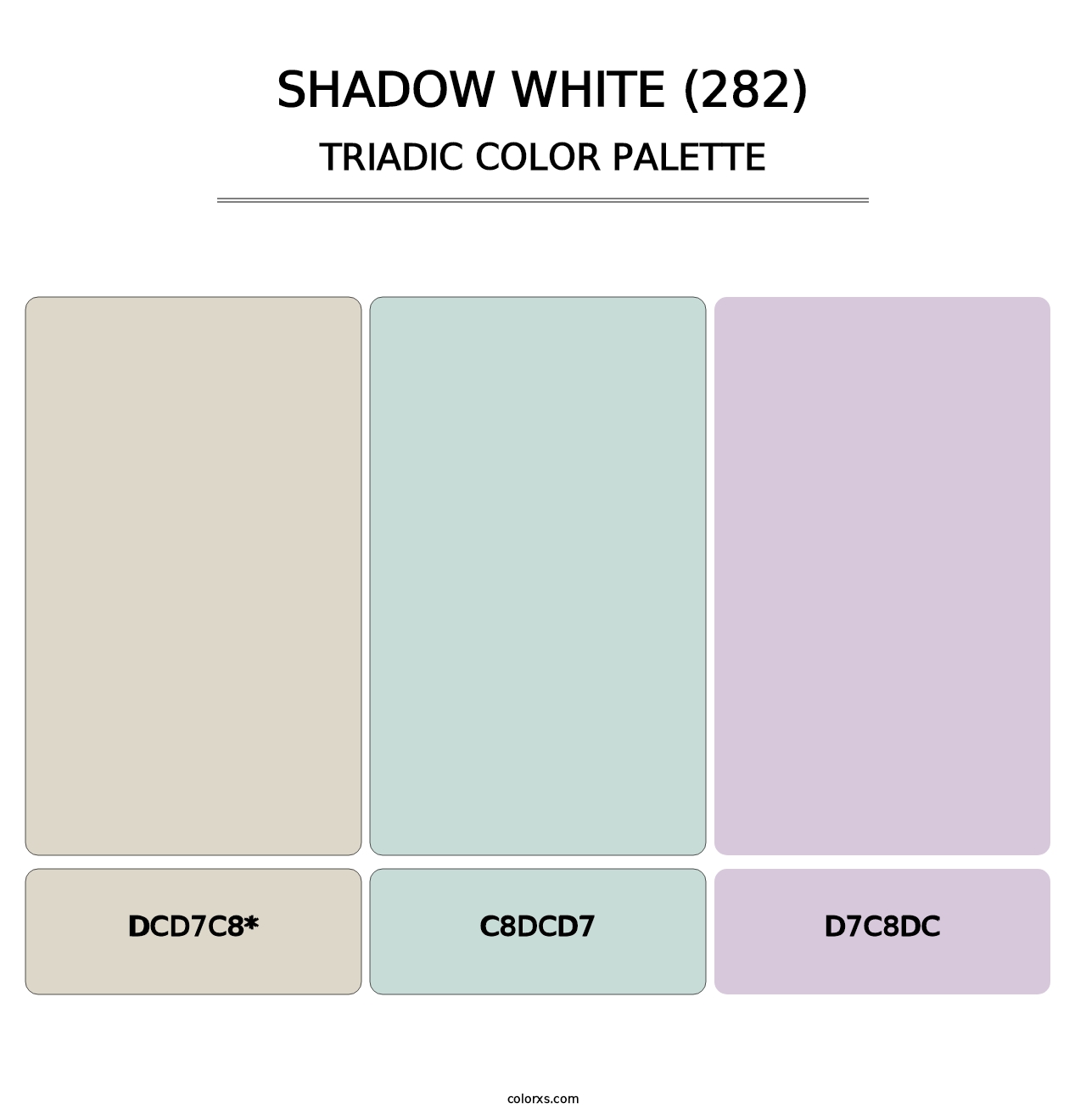 Shadow White (282) - Triadic Color Palette