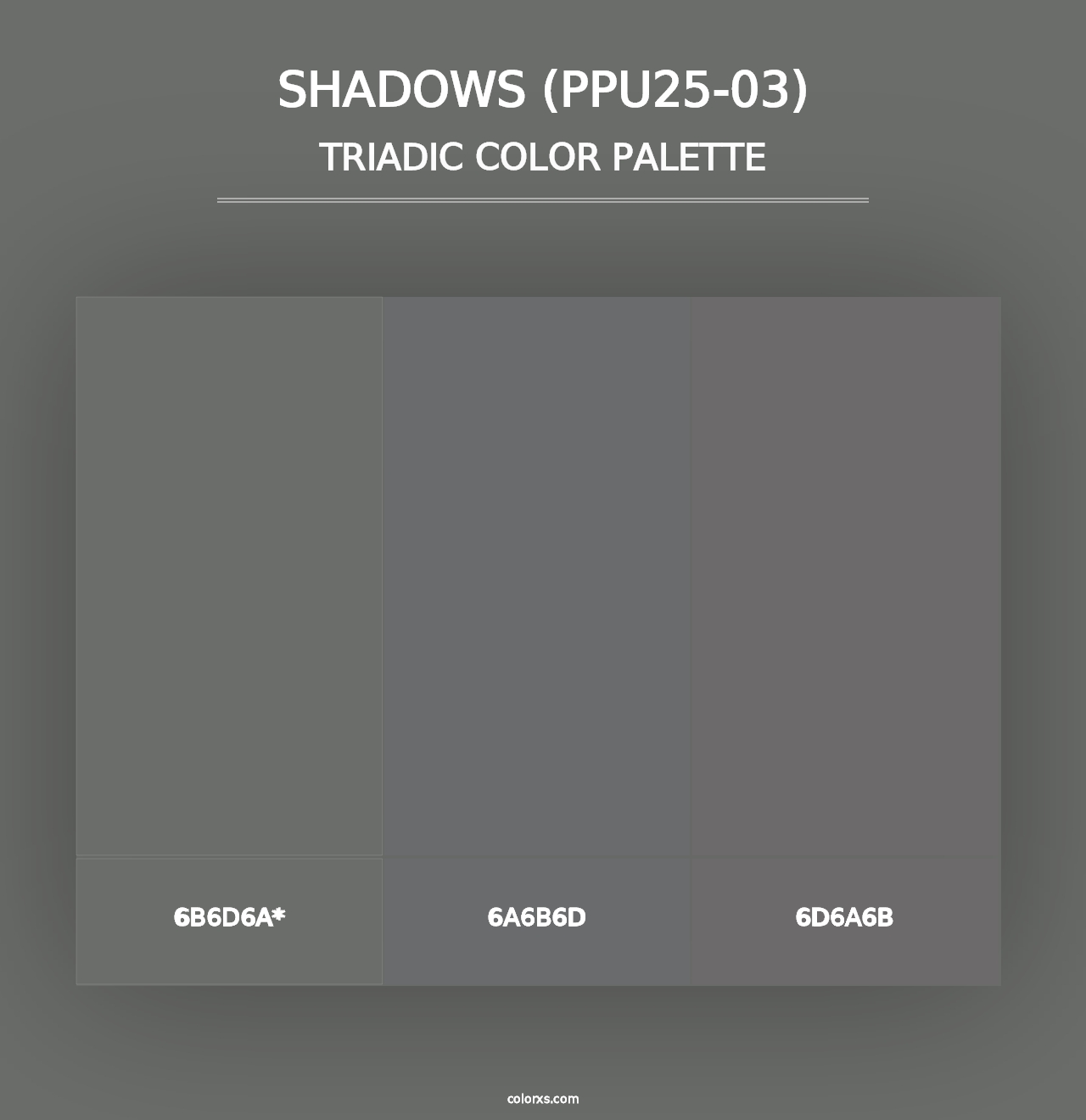 Shadows (PPU25-03) - Triadic Color Palette